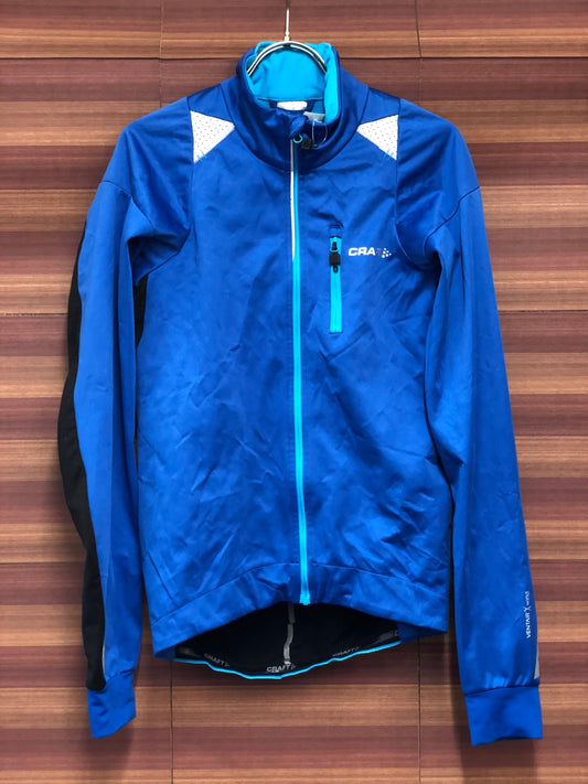 IR201 クラフト CRAFT 長袖サイクルジャケット 青 S 裏起毛