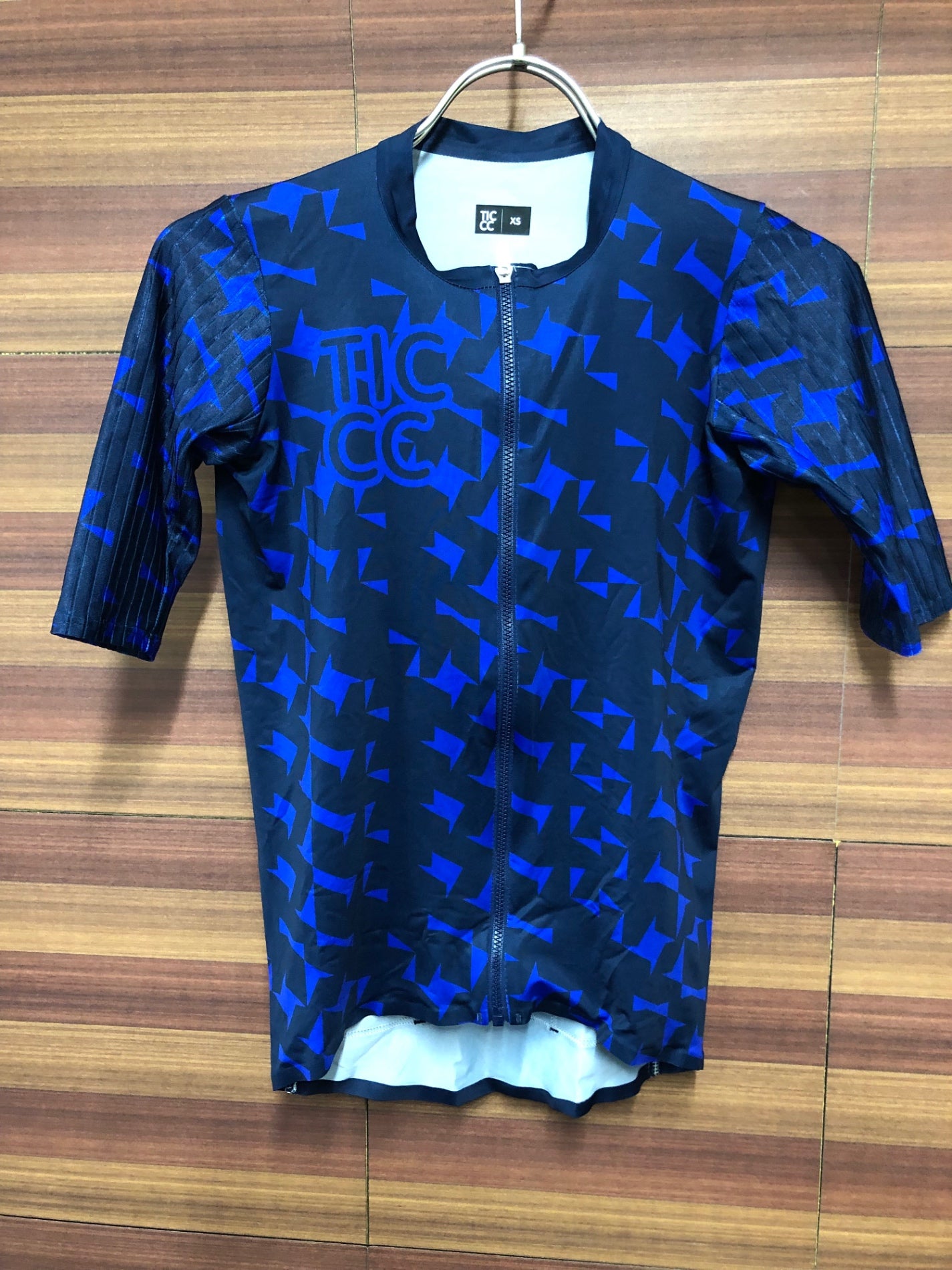 IR077 TICCC 半袖 サイクルジャージ 黒 紫 レディース XS