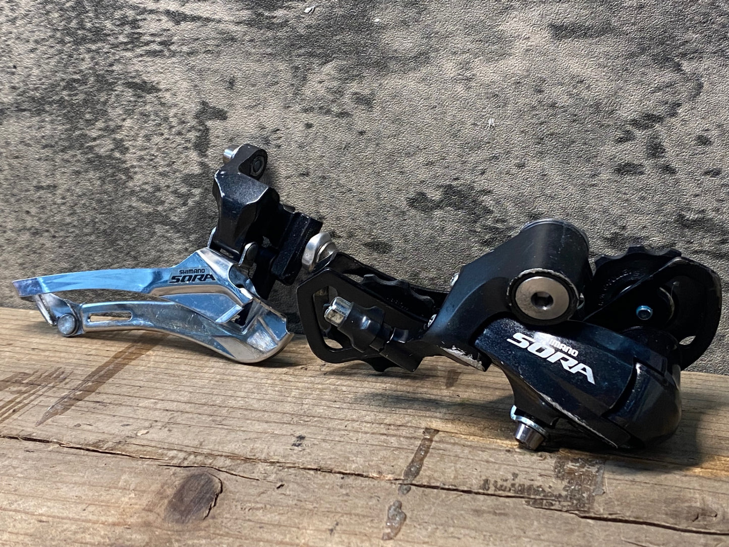 JD600 シマノ SHIMANO ソラ SORA RD-3500 FD-3500 ディレイラーセット 2x9S GS 直付