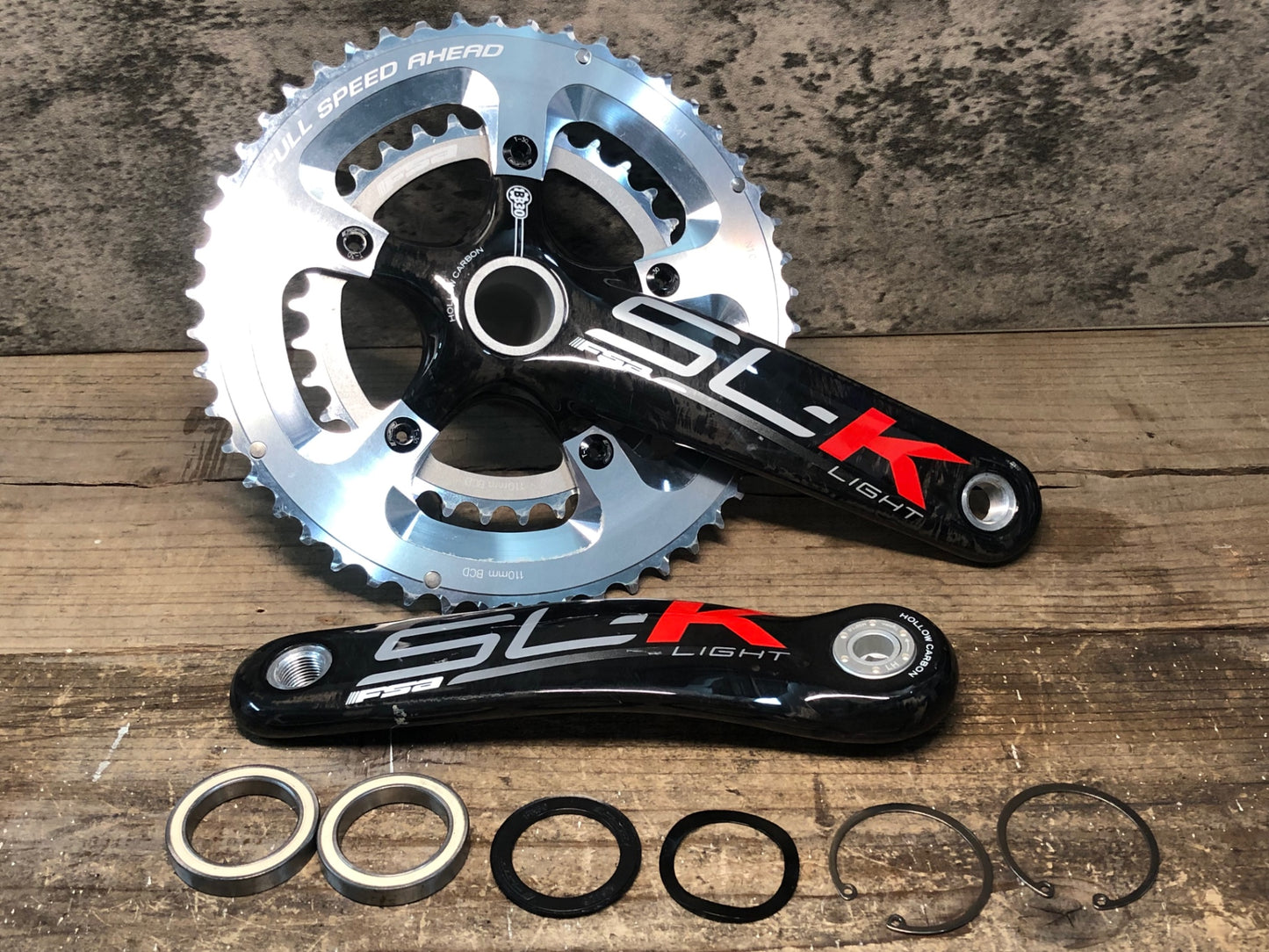 IS617 FSA SL-K Light カーボン クランクセット 172.5mm 50/34T Φ30