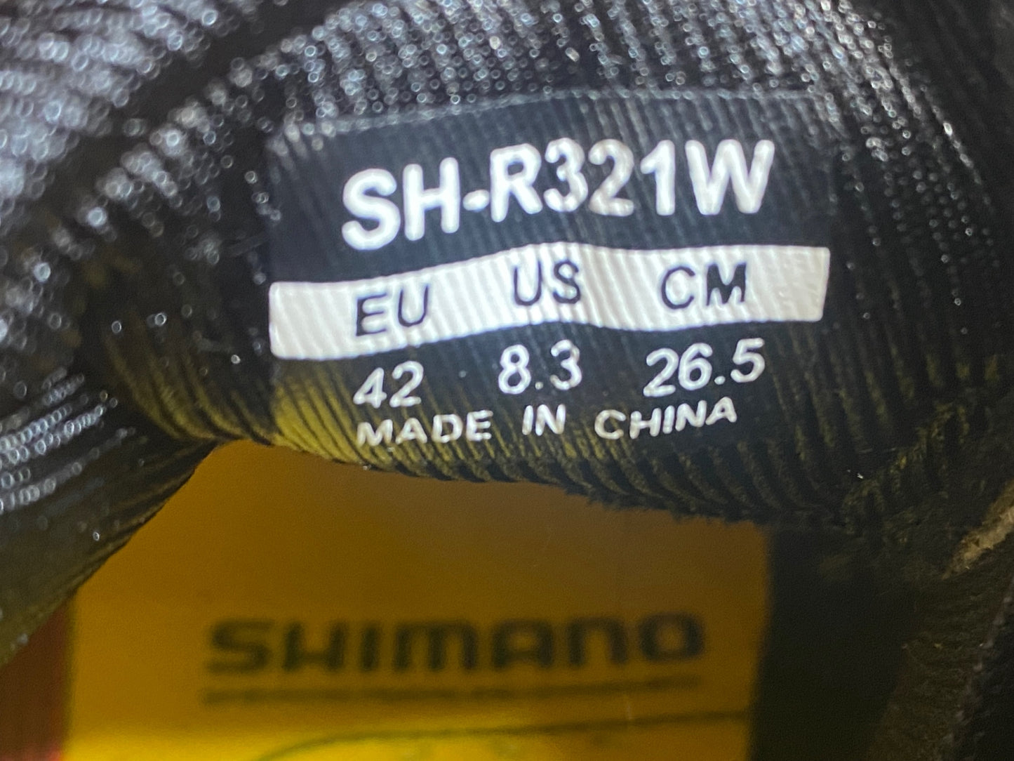 HT822 シマノ SHIMANO SH-R321W ビンディングシューズ 黒白 EU42 ※汚れ ソールに傷あり
