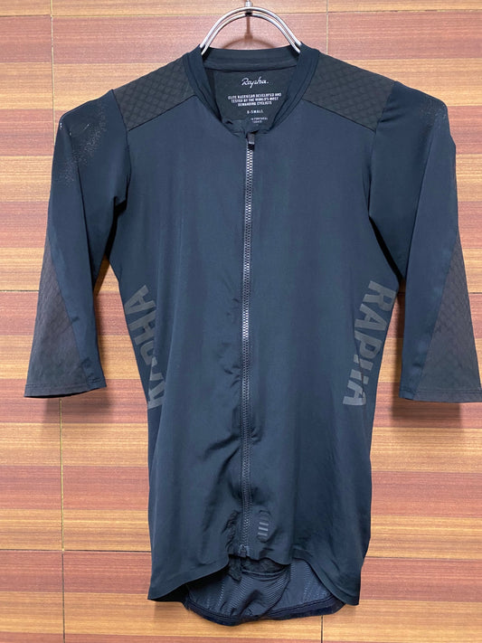 IH338 ラファ Rapha PRO TEAM AERO JERSEY 半袖 サイクルジャージ 黒 XS