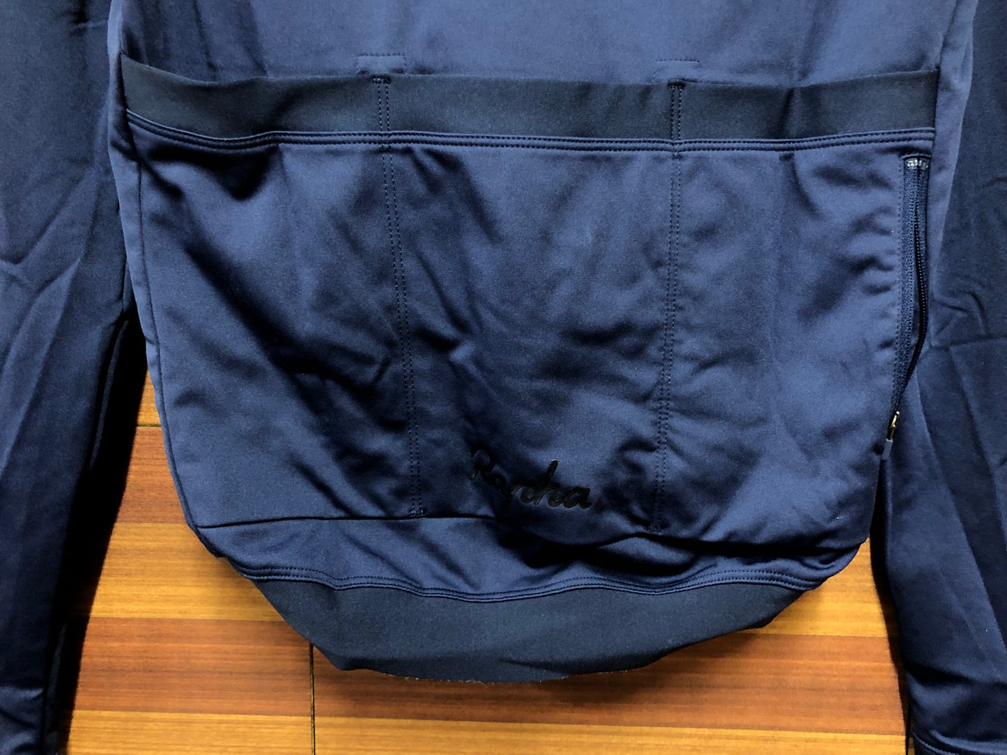 IM976 ラファ Rapha MEN'S LONG SLEEVE CORE JERSEY 長袖 サイクルジャージ 紺 S 裏起毛