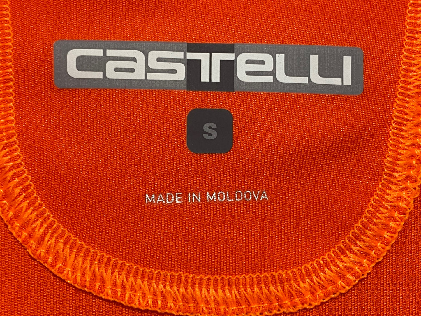 IJ056 カステリ castelli 半袖 サイクルジャージ オレンジ S