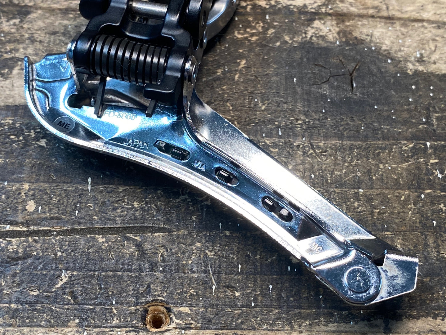 GR351 シマノ SHIMANO 105 FD-5800 フロントディレイラー 2S 直付 シルバー ※ワッシャー欠品