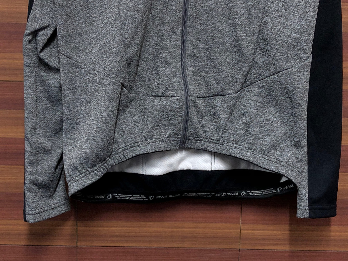 IQ698 パールイズミ PEARL iZUMi 長袖 サイクルジャケット グレー 黒 XL 裏起毛