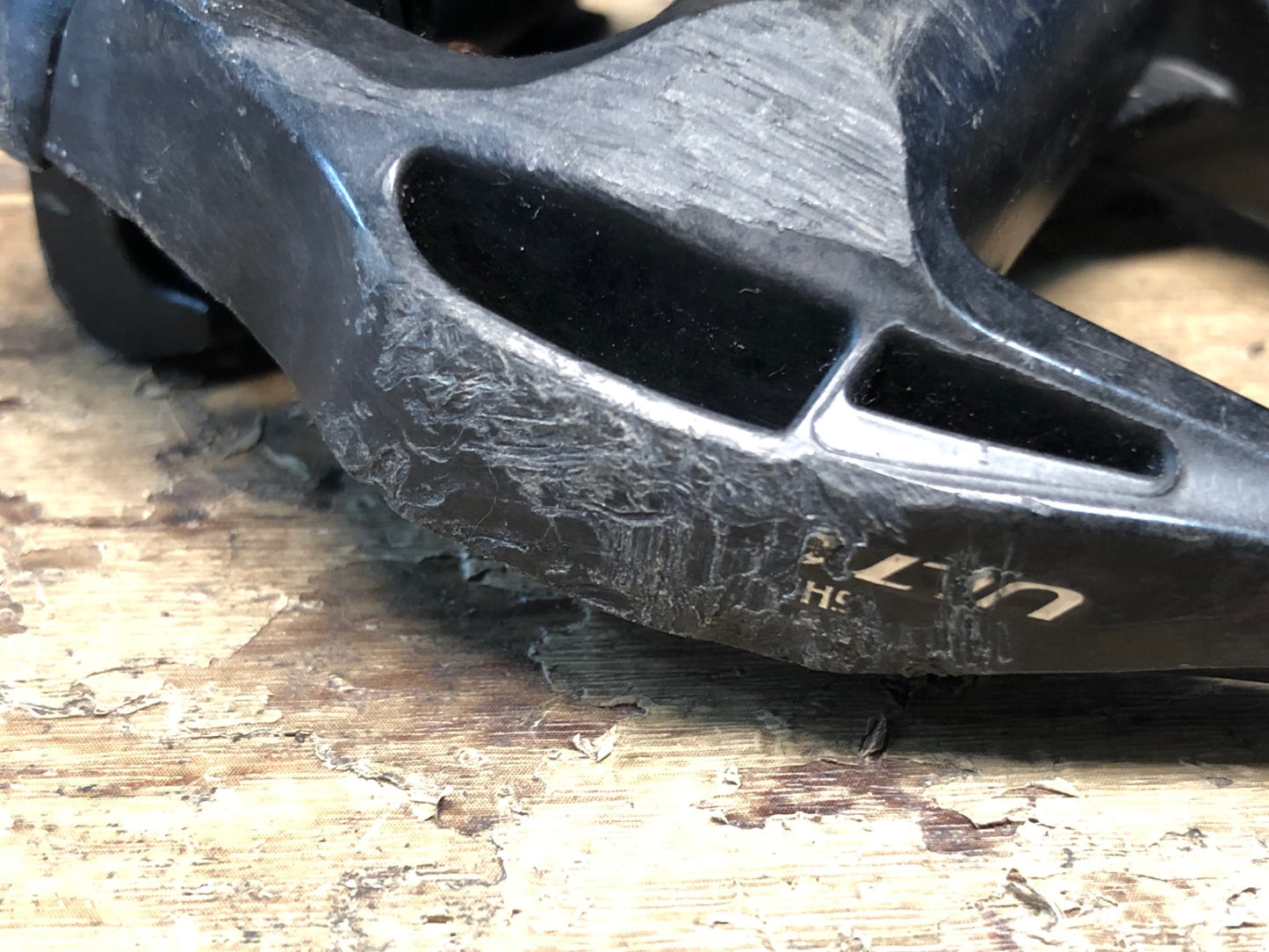 II854 シマノ SHIMANO アルテグラ ULTEGRA PD-6800 ビンディングペダル 左のみ ガリキズ ガタ 大
