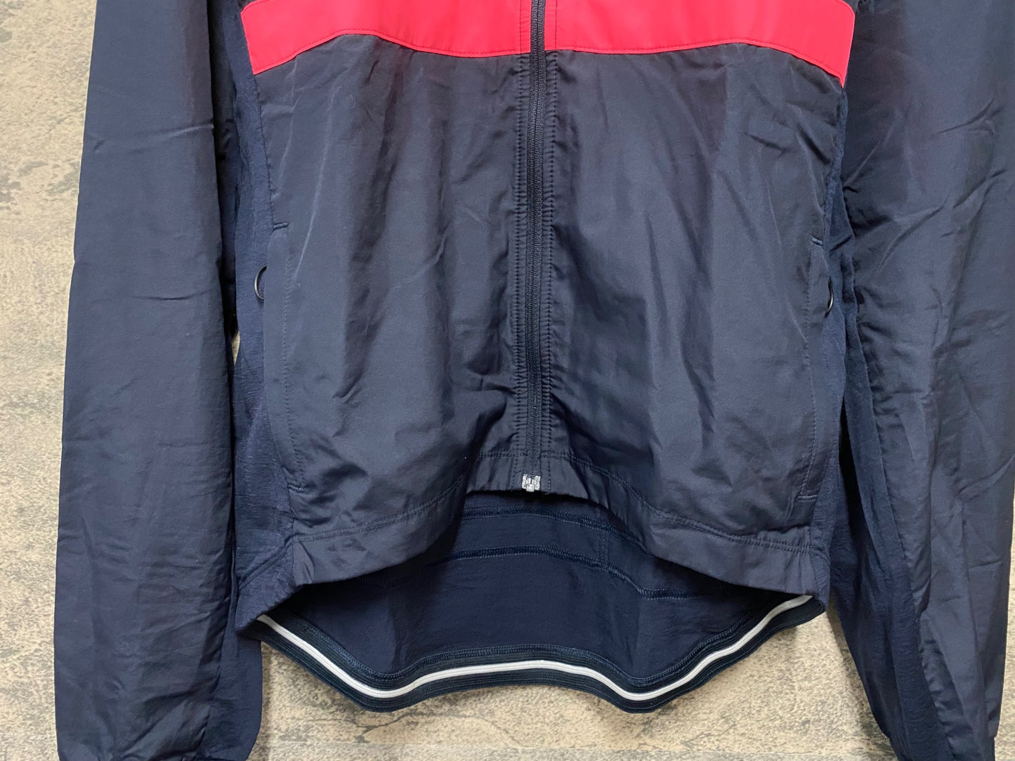 JB042 ラファ Rapha BREVET LONG SLEEVE WINDBLOCK JERSEY 長袖 サイクルジャージ 紺 L