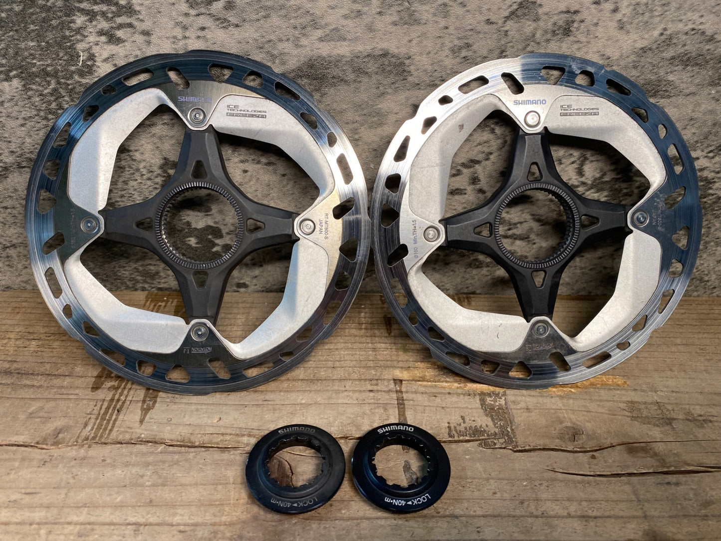 IX326 シマノ SHIMANO RT-MT800 ディスクブレーキローター Φ160/Φ160 2枚セット 厚さ1.7mm/1.75mm