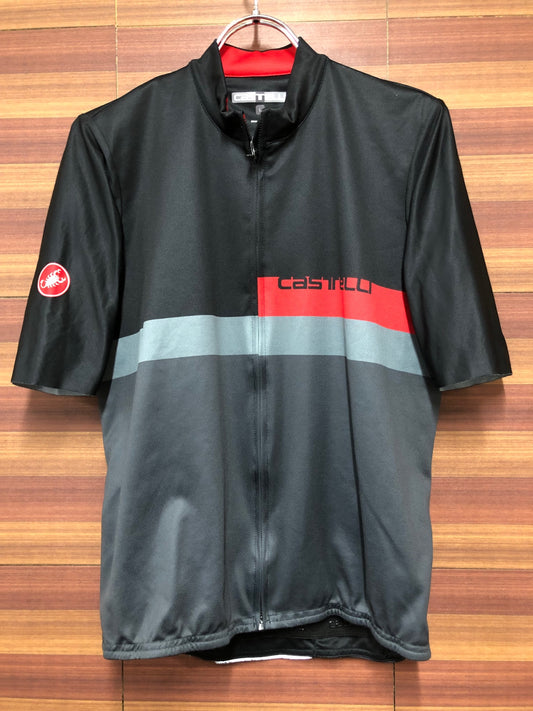 IH741 カステリ CASTELLI 半袖 サイクルジャージ 黒 L