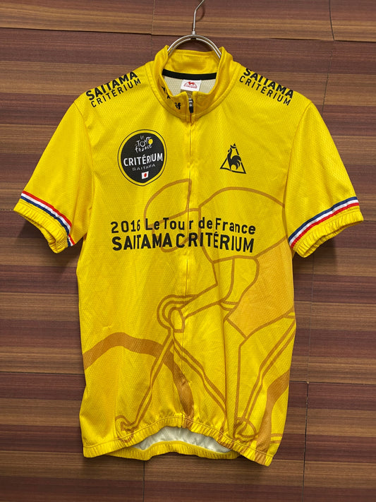IQ659 ルコックスポルティフ le coq sportif 半袖サイクルジャージ 黄 L SAITAMA CRITERIUM