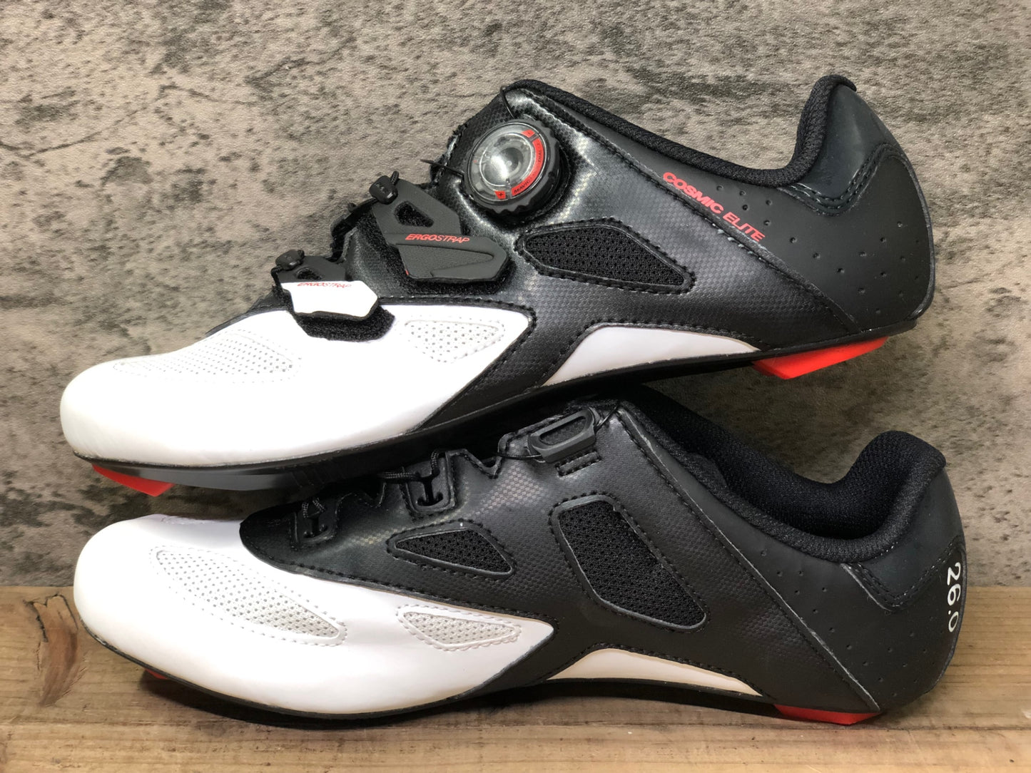 JC704 マヴィック MAVIC COSMIC ELITE ビンディングシューズ 黒白 EU41 1/3 SPDアタッチメント ペン字あり