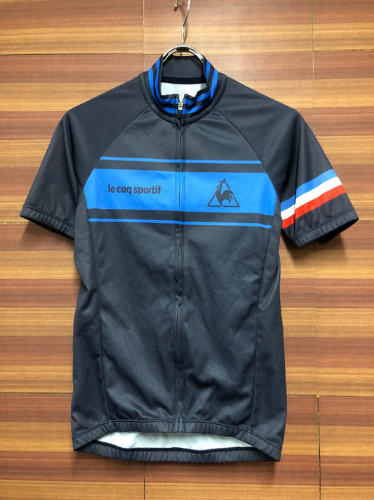 IL076 ルコックスポルティフ le coq sportif 半袖 サイクルジャージ 紺 M ※擦れ