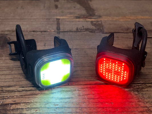 IN708 ノグ knog BLINDER MINI 前後ライト 黒 点灯確認済み フロントCROSS リアSKULL