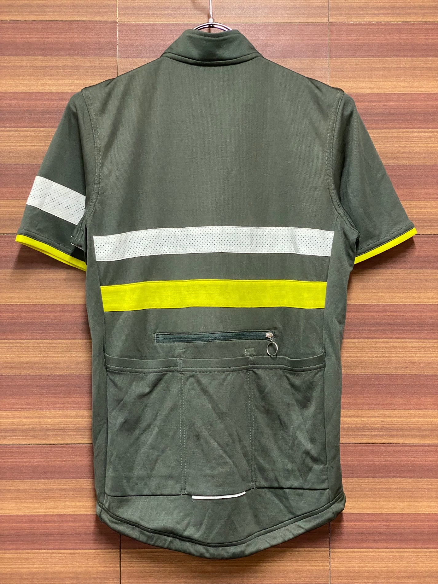 II614 ラファ Rapha BREVET JERSEY 半袖 サイクルジャージ 緑 S