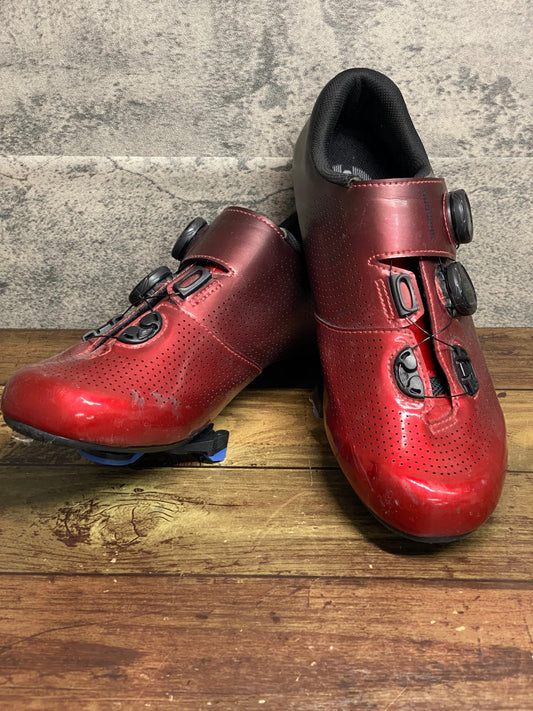 JB667 シマノ SHIMANO RC7 SHRC701M R01 S ビンディングシューズ 3穴 黒 赤 EU43