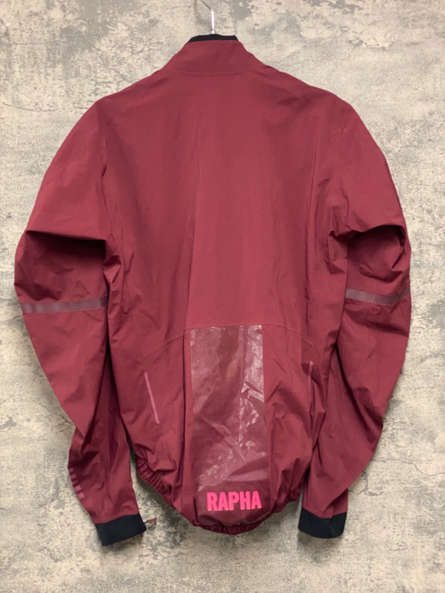 JA552 ラファ Rapha PRO TEAM RACE CAPE 長袖 サイクルレインジャケット バーガンディ S