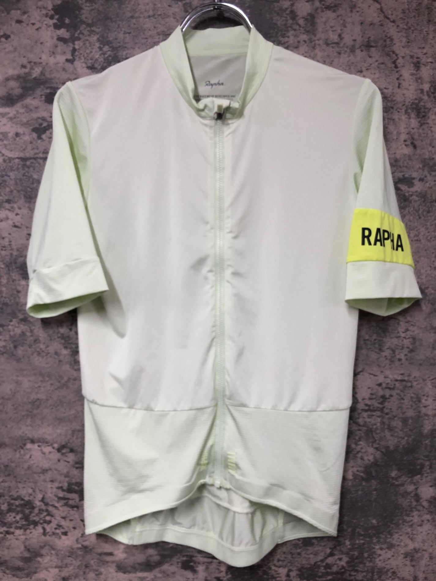 IW282 ラファ Rapha pro team jersey 半袖サイクルジャージ 黄緑 S ※タグ無し