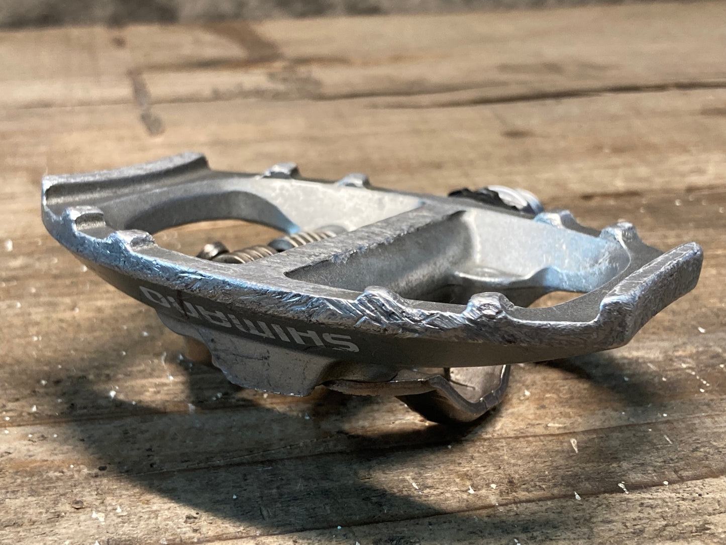 IN434 シマノ SHIMANO PD-A530 ビンディングペダル シルバー 片面フラット SPD