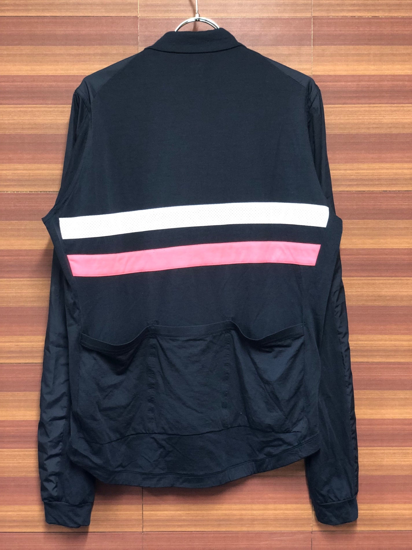 IK628 ラファ Rapha BREVET LONG SLEEVE WINDBLOCK JERSEY 長袖 サイクルジャージ 紺 XL 裏起毛