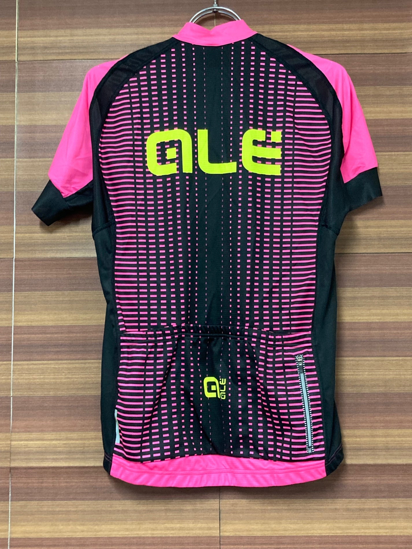 IM208 アレ ALE 半袖 サイクルジャージ 黒 ピンク L