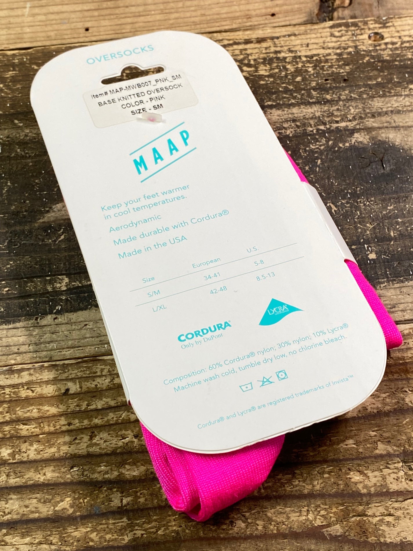 IY164 マープ MAAP OVERSOCKS シューズカバー S/M ピンク