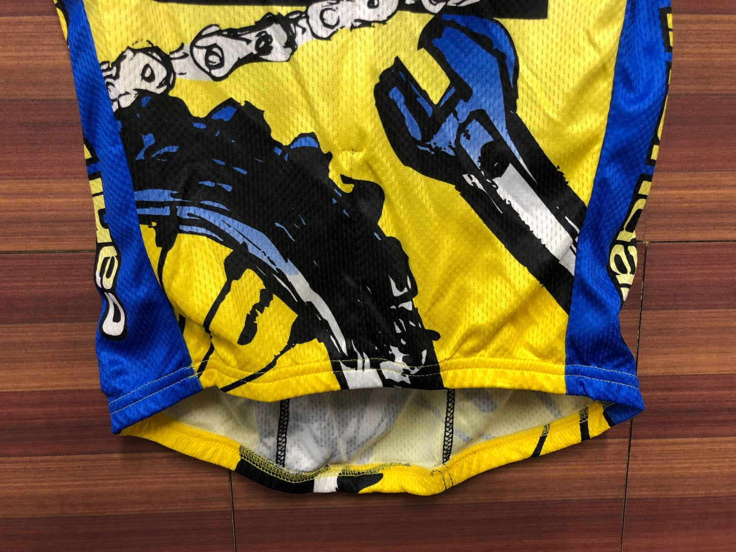 IK436 キャノンデール cannondale 半袖 サイクルジャージ 黄 青 M ハーフジップ DIRT CAMP ビンテージ