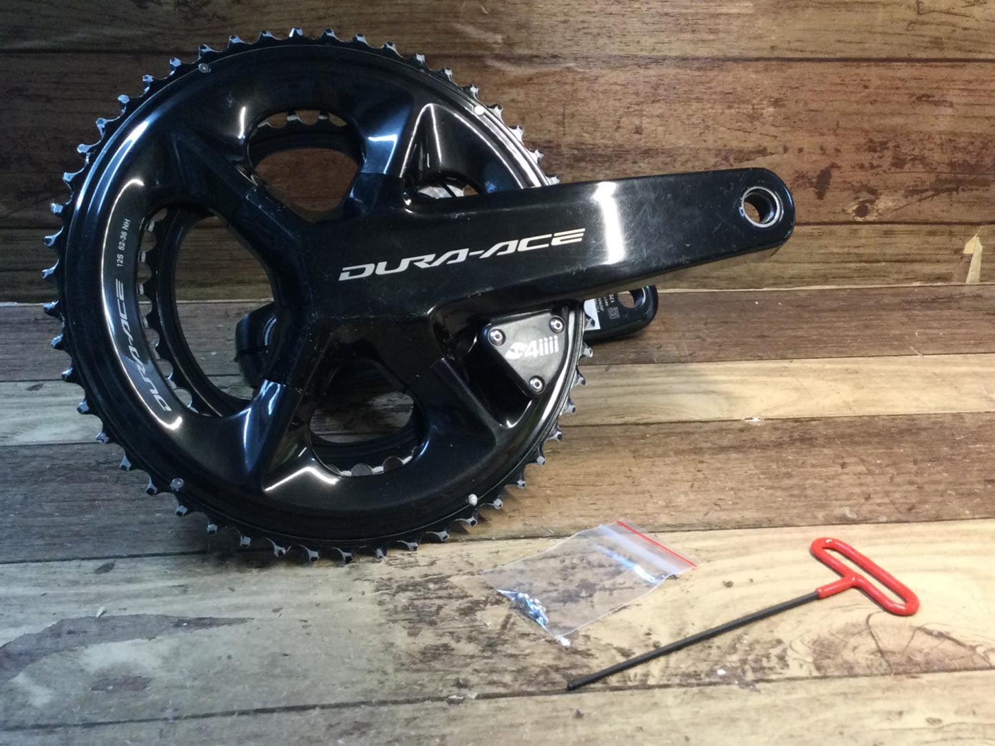 HO433 フォーアイ 4iiii SHIMANO DURA-ACE FC-R9200 175mm 52/36T パワーメーター 両足計測 ※右アーム傷,パワメ割れ,フィキシングボルト欠品