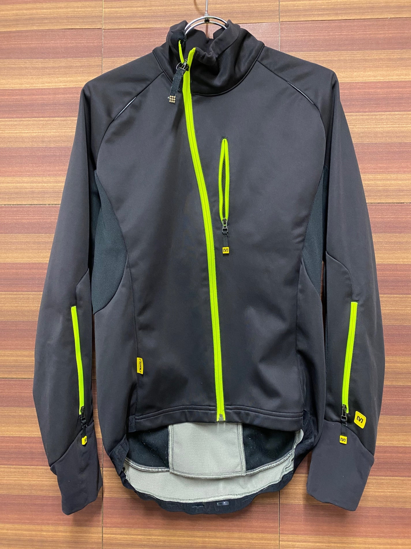 IN861 マビック MAVIC 長袖 サイクルジャケット 黒 M 裏起毛