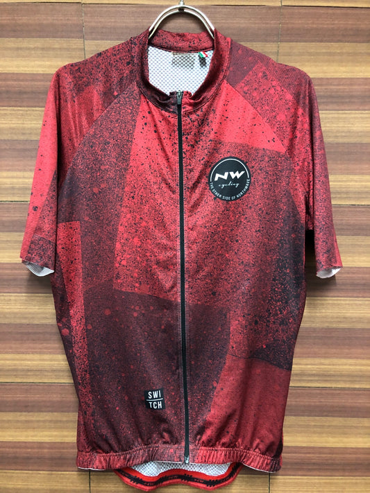 IN249 ノースウェーブ NORTHWAVE 半袖 サイクルジャージ 赤 L