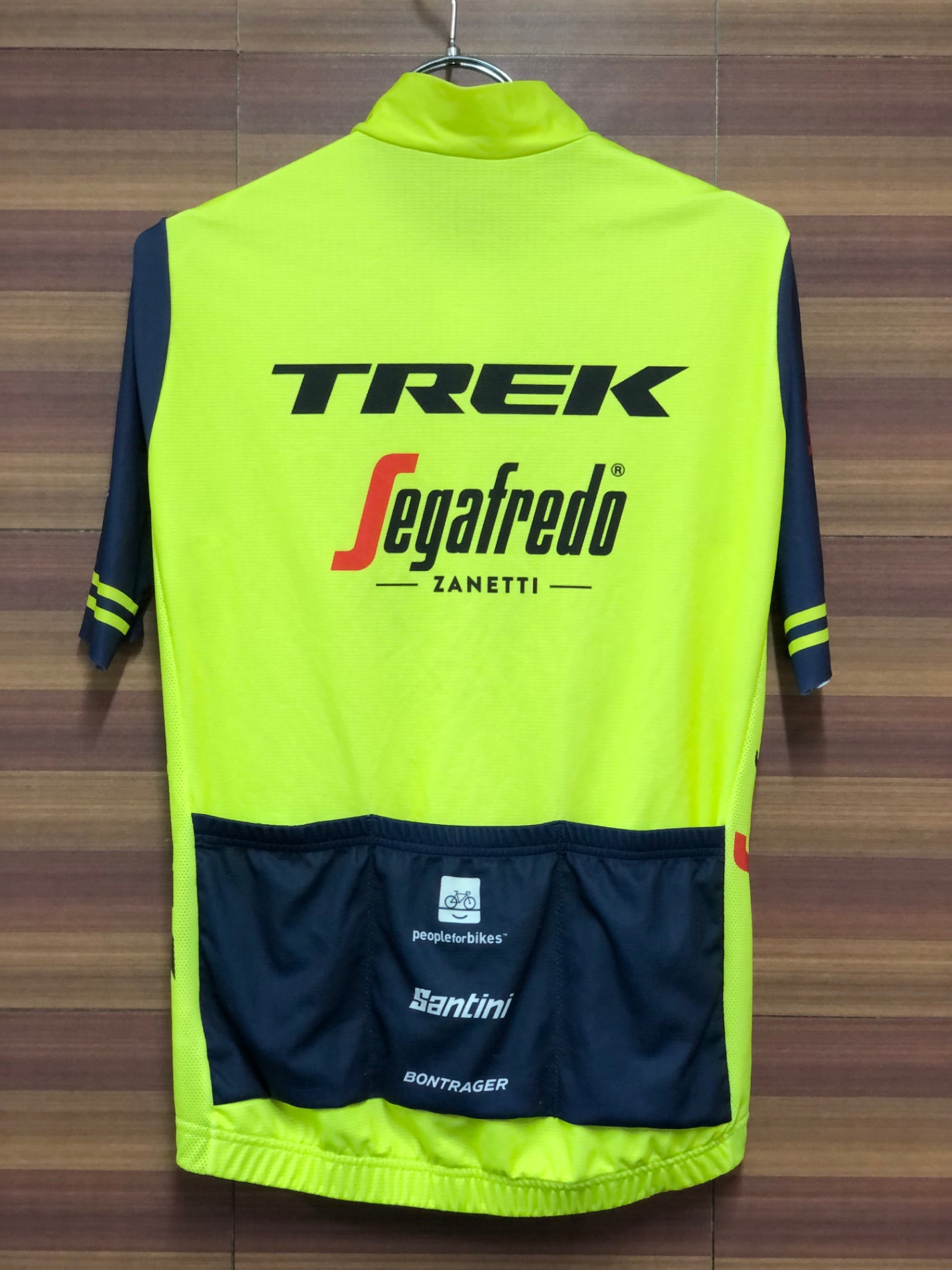 II698 サンティーニ SANTINI サイクルジャージ 半袖 S 黄 TREK Segafredo