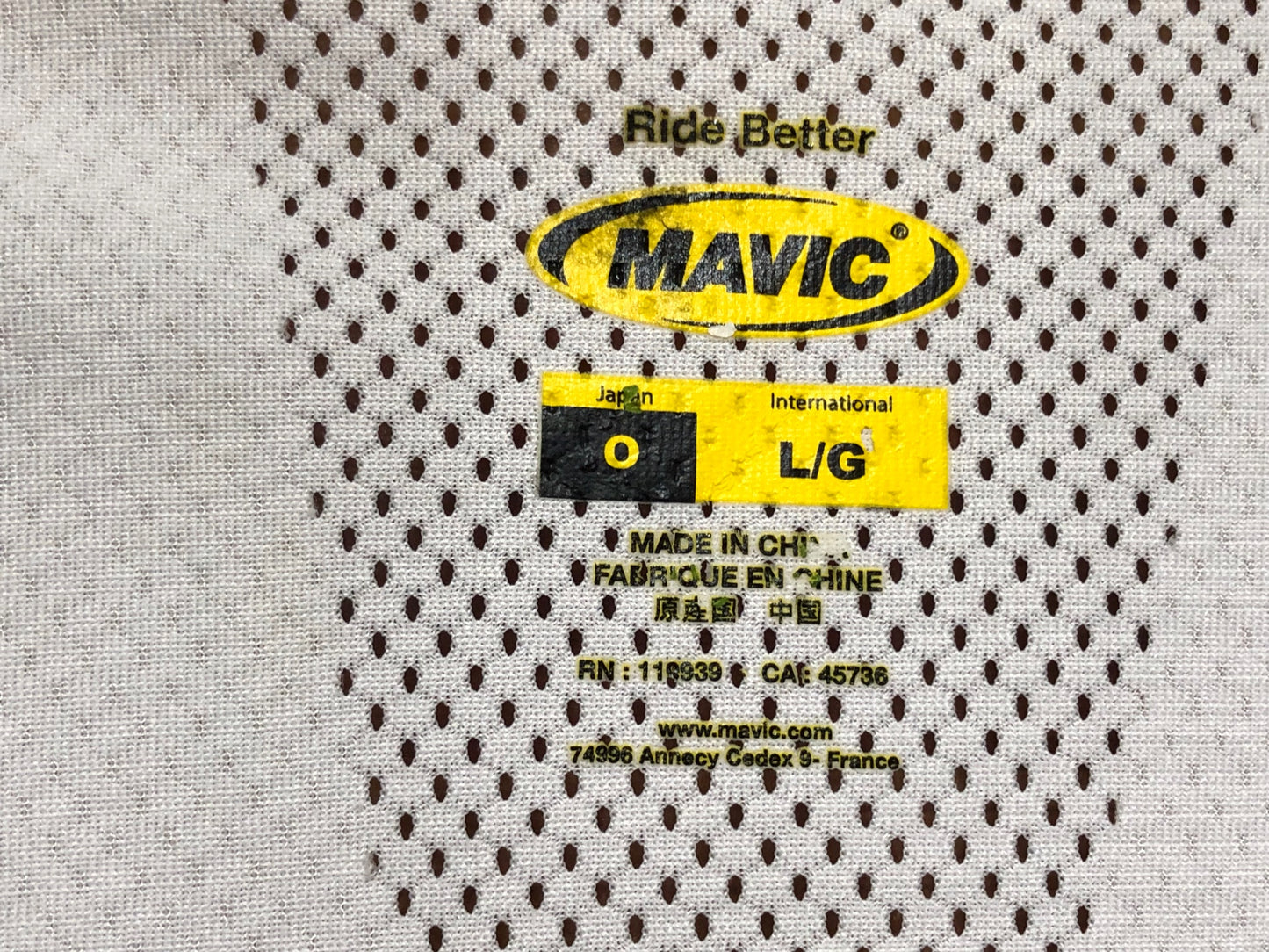 IK596 マヴィック MAVIC 半袖 サイクルジャージ 白 O ※汚れ