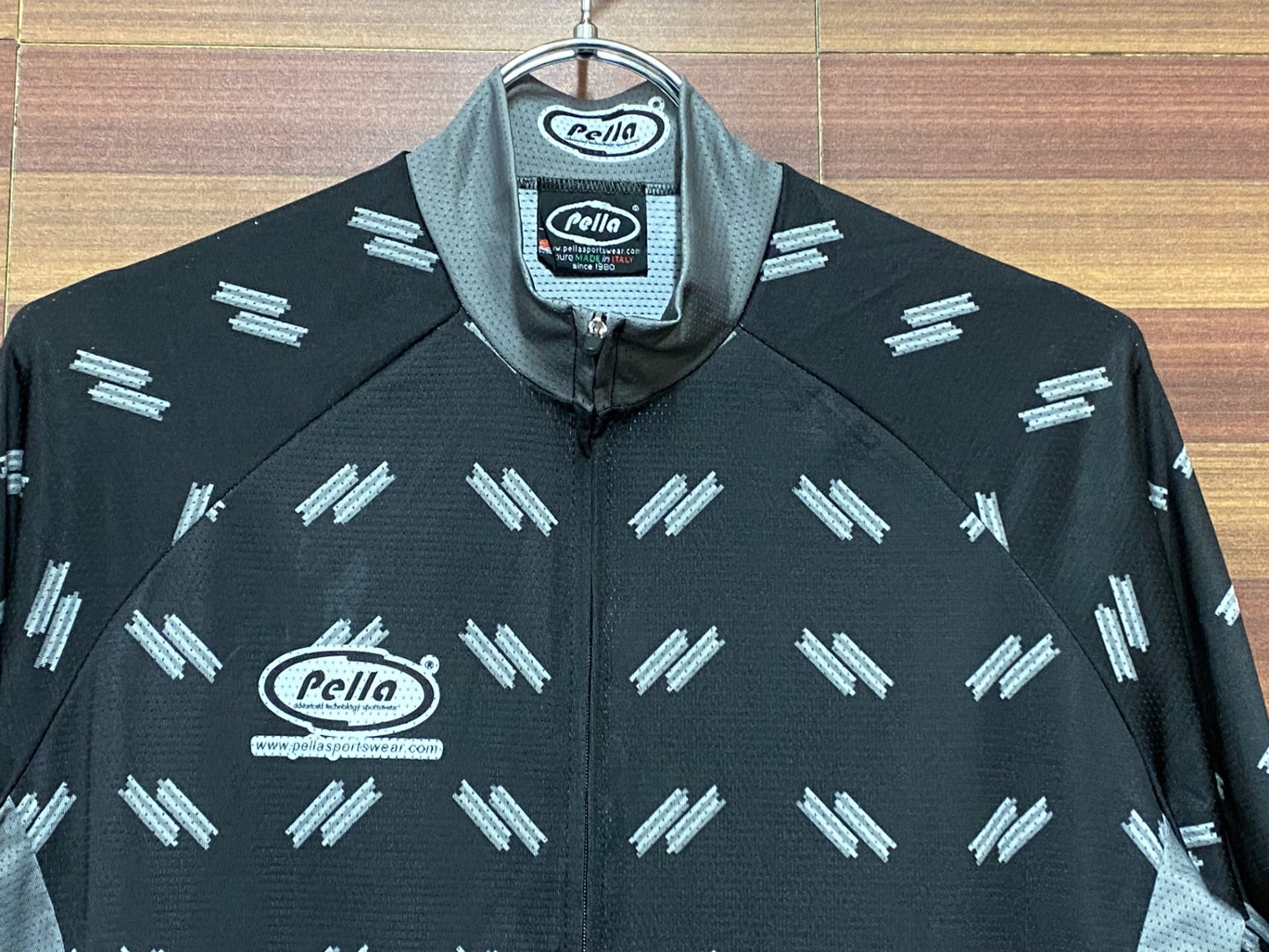 IH962 ペラ pella 半袖 サイクルジャージ 黒 M