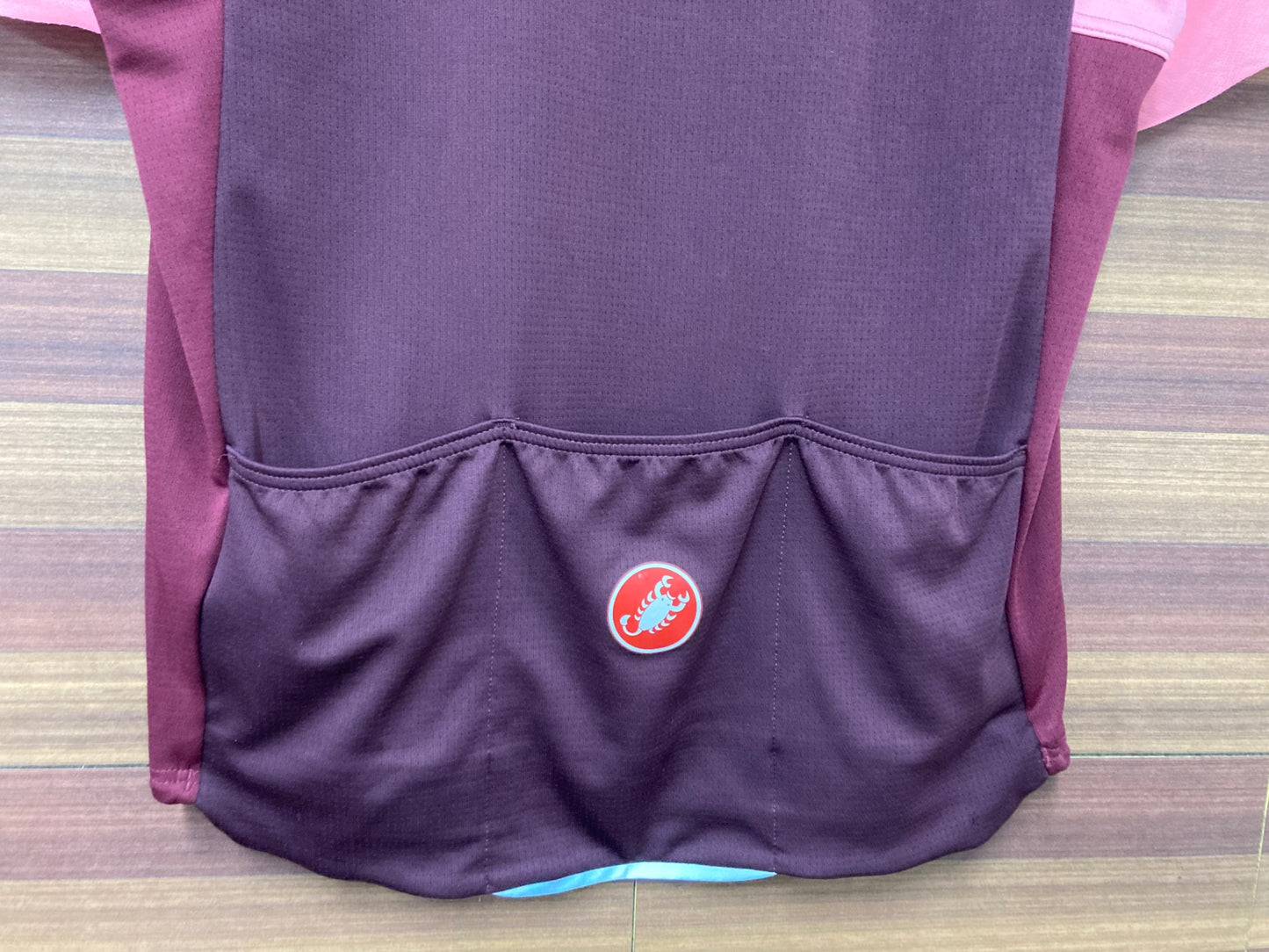 IM288 カステリ CASTELLI 半袖 サイクルジャージ バーガンディ ピンク L