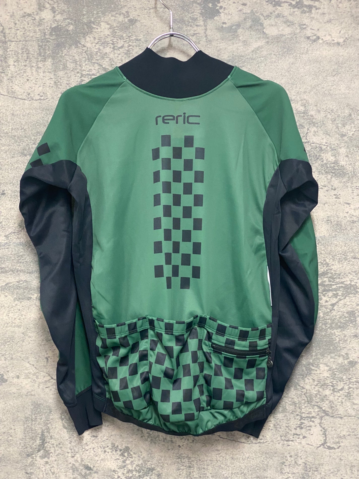 IZ243 レリック reric 長袖 サイクルジャージ 緑 黒 M