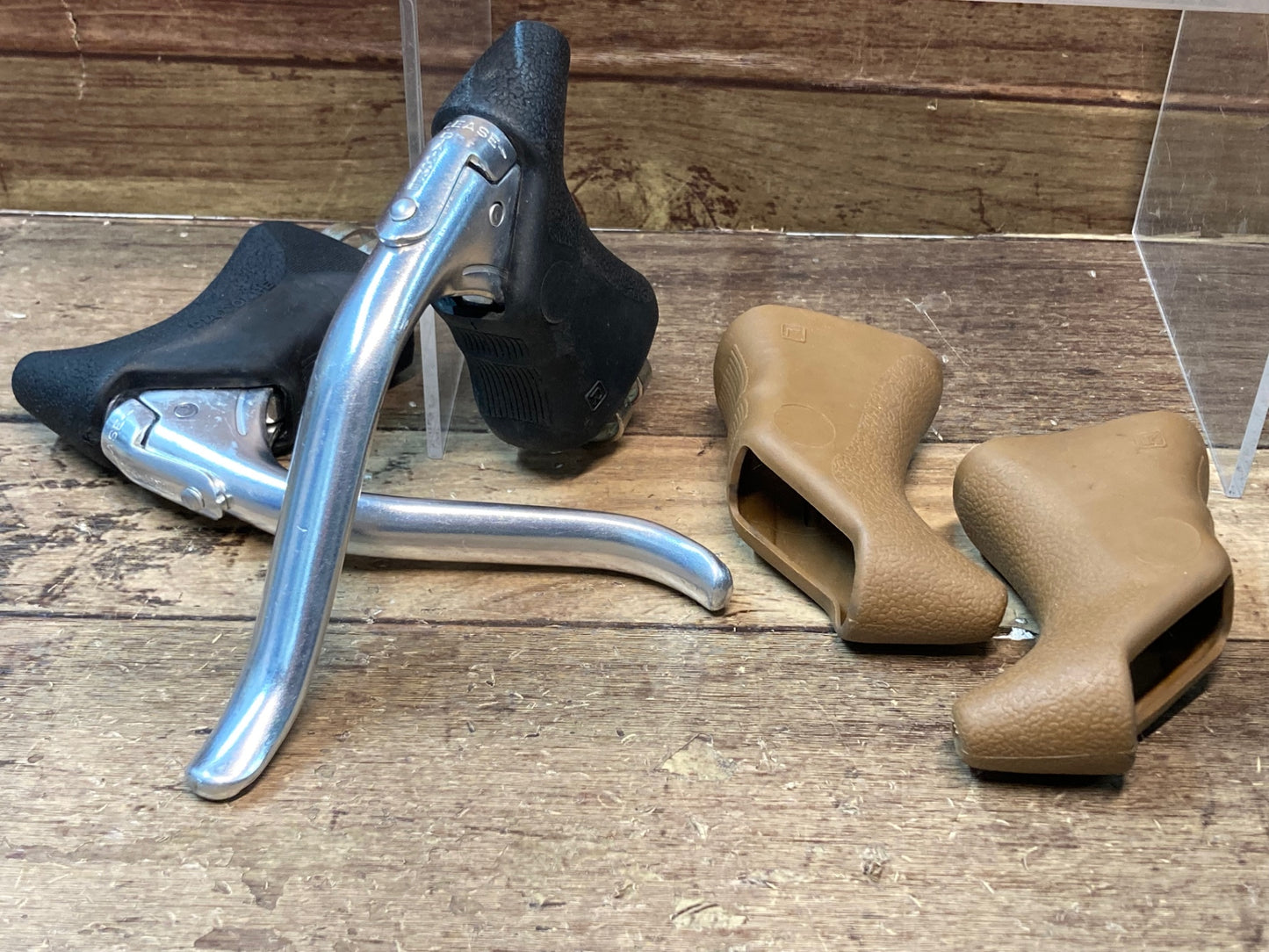 GK854 ダイアコンペ DIA-COMPE RELEASE ブレーキレバー ブラケット黒 茶 付属