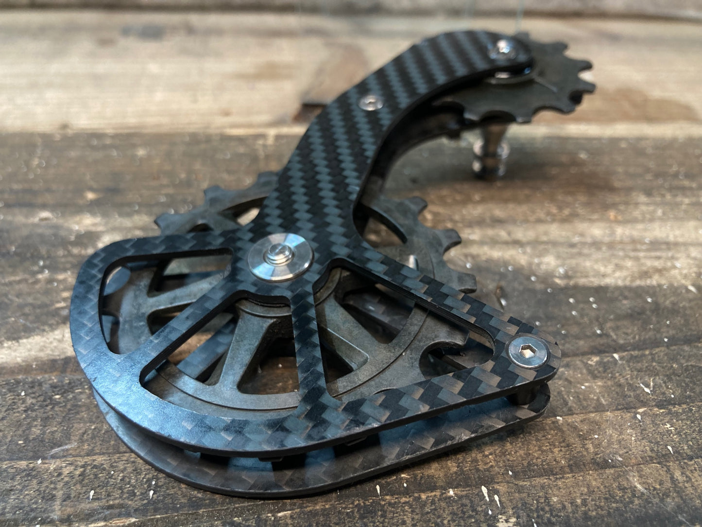 IP316 カーボンドライジャパン CDJ V3 PLUS R91/R80 11S ビッグプーリーキット ハイブリッドセラミック ※プレート一部削れあり