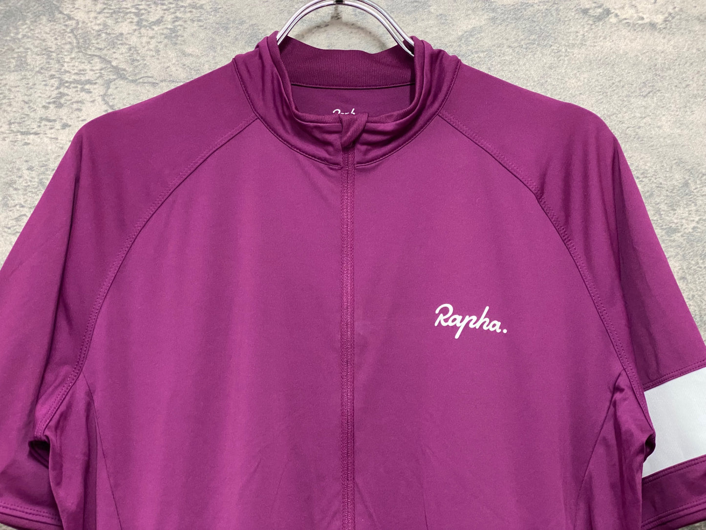 JB048 ラファ Rapha CORE JERSEY 半袖 サイクルジャージ 赤紫 L