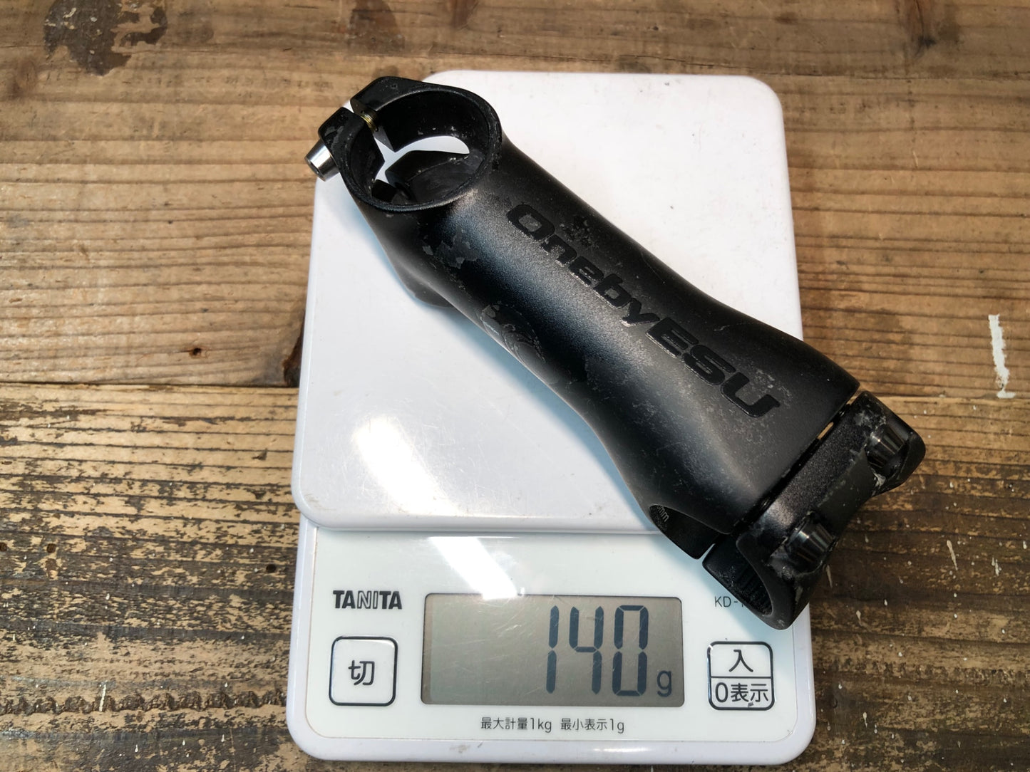 JA136 ワンバイエス OnebyESU アルミ ステム 90mm Φ31.8 OS 77° ※ボルト欠品