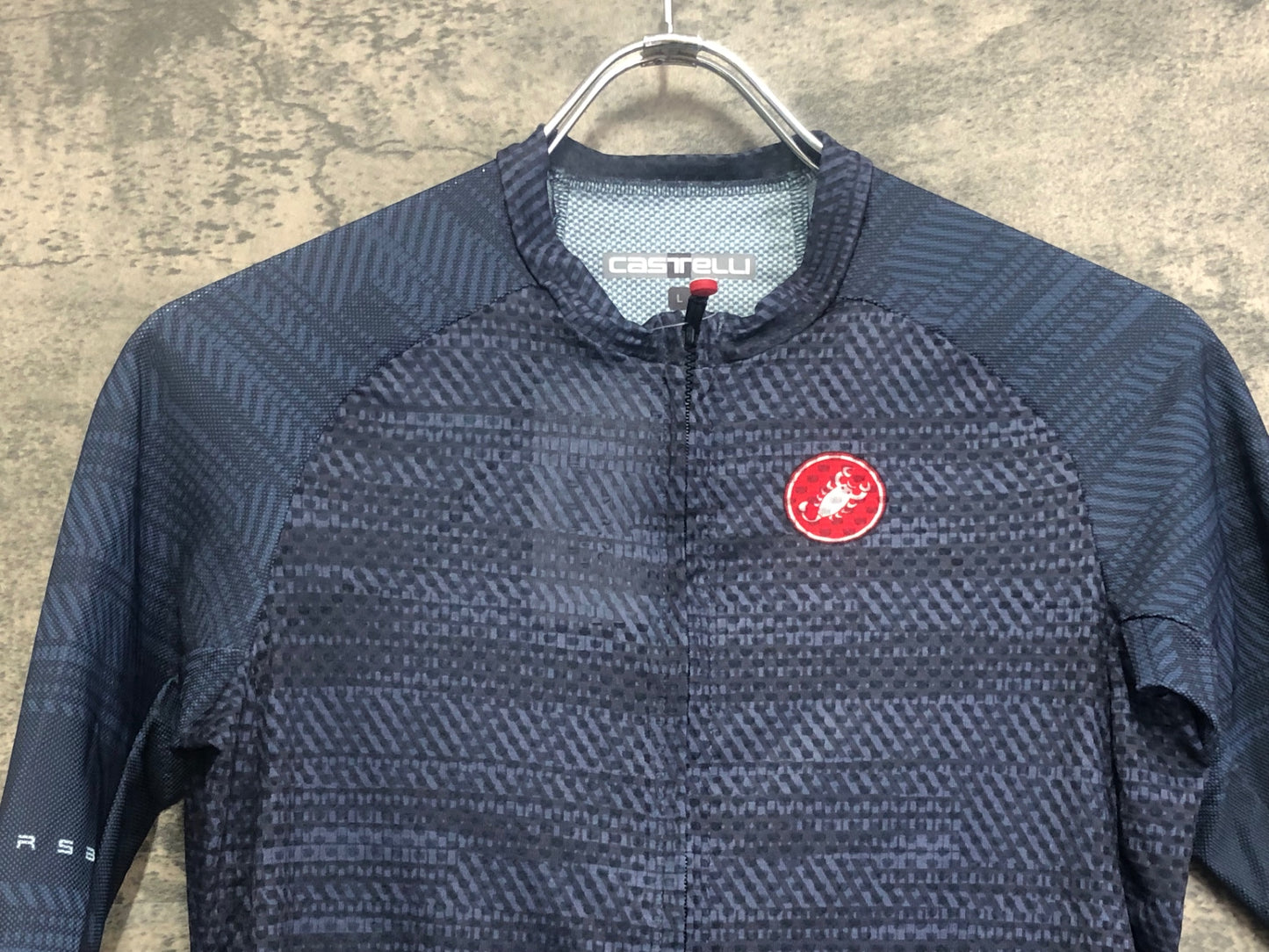 IW393 カステリ CASTELLI 半袖 サイクルジャージ グレー L