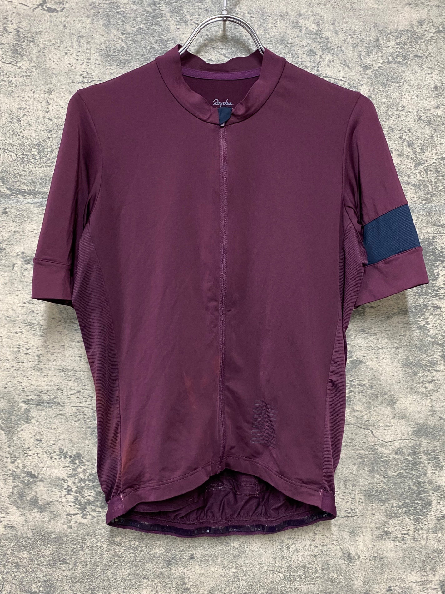 JA553 ラファ Rapha PRO TEAM TRAINING JERSEY 半袖 サイクルジャージ バーガンディ S ※汚れ