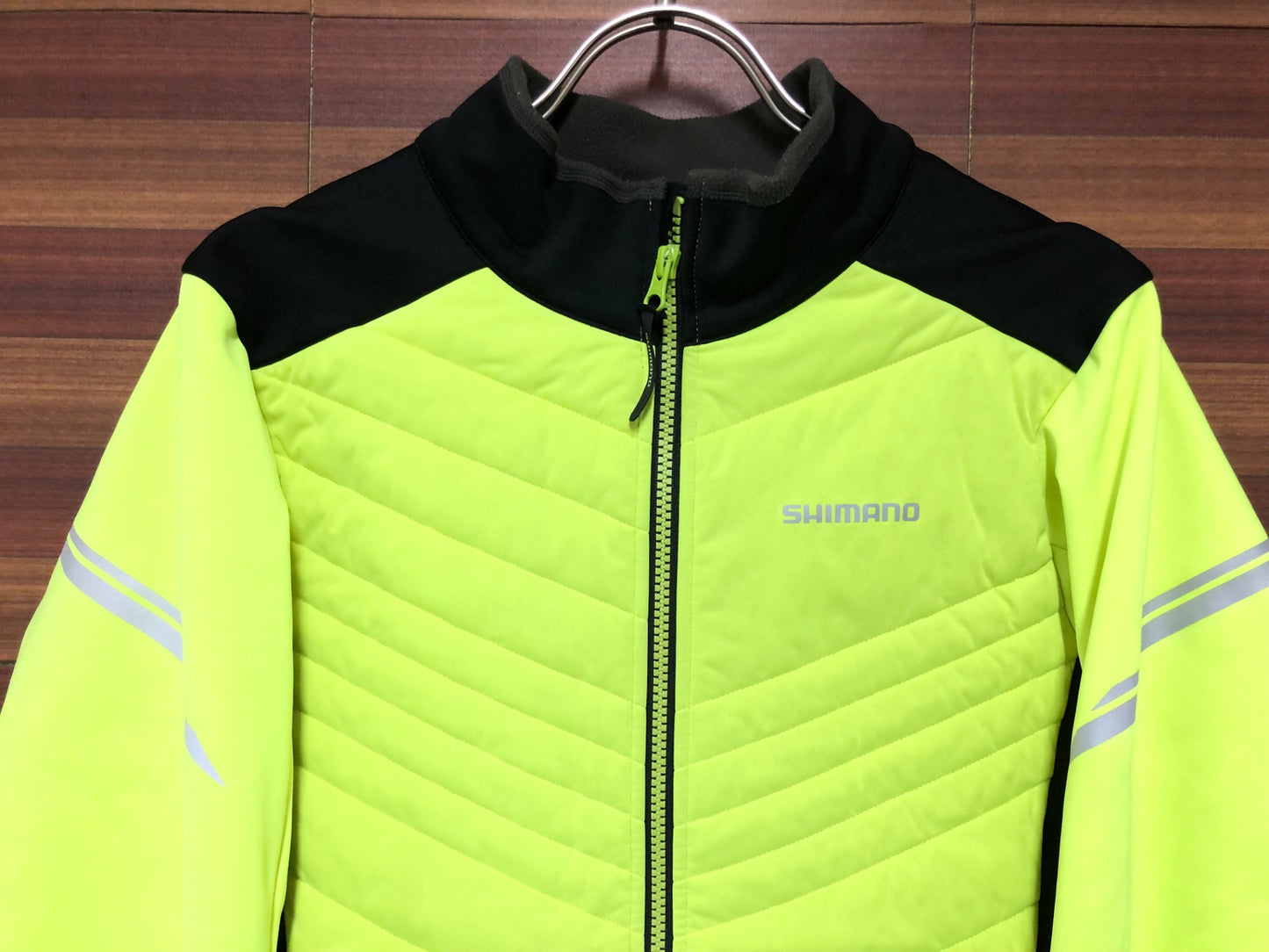 IN739 シマノ SHIMANO 長袖 サイクルジャケット 黄 L 裏起毛