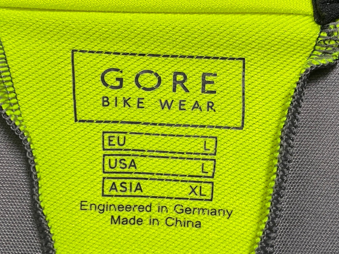 IT972 ゴア GORE BIKE WEAR 長袖 サイクルジャージ 黒 XL