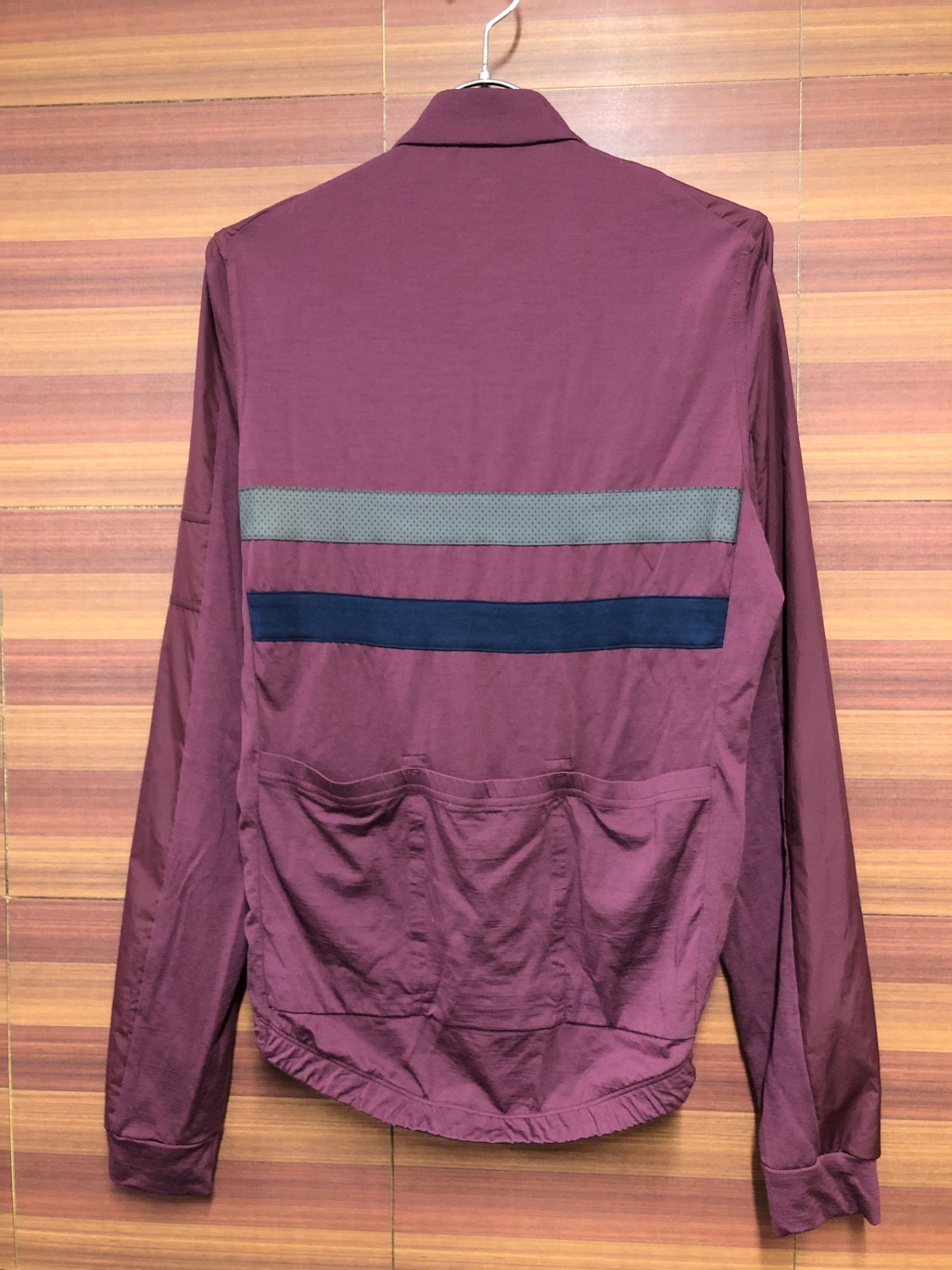 IJ409 ラファ Rapha MEN'S LONG SLEEVE WINDBLOCK BREVET JERSEY 長袖 サイクルジャケット バーガンディ S