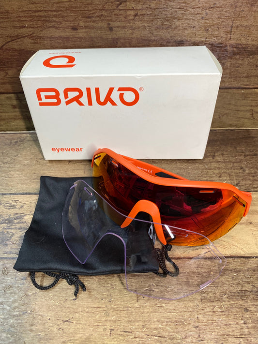 HY498 ブリコ BRIKO シレオ SIREO2 LENS アイウェア サングラス オレンジ