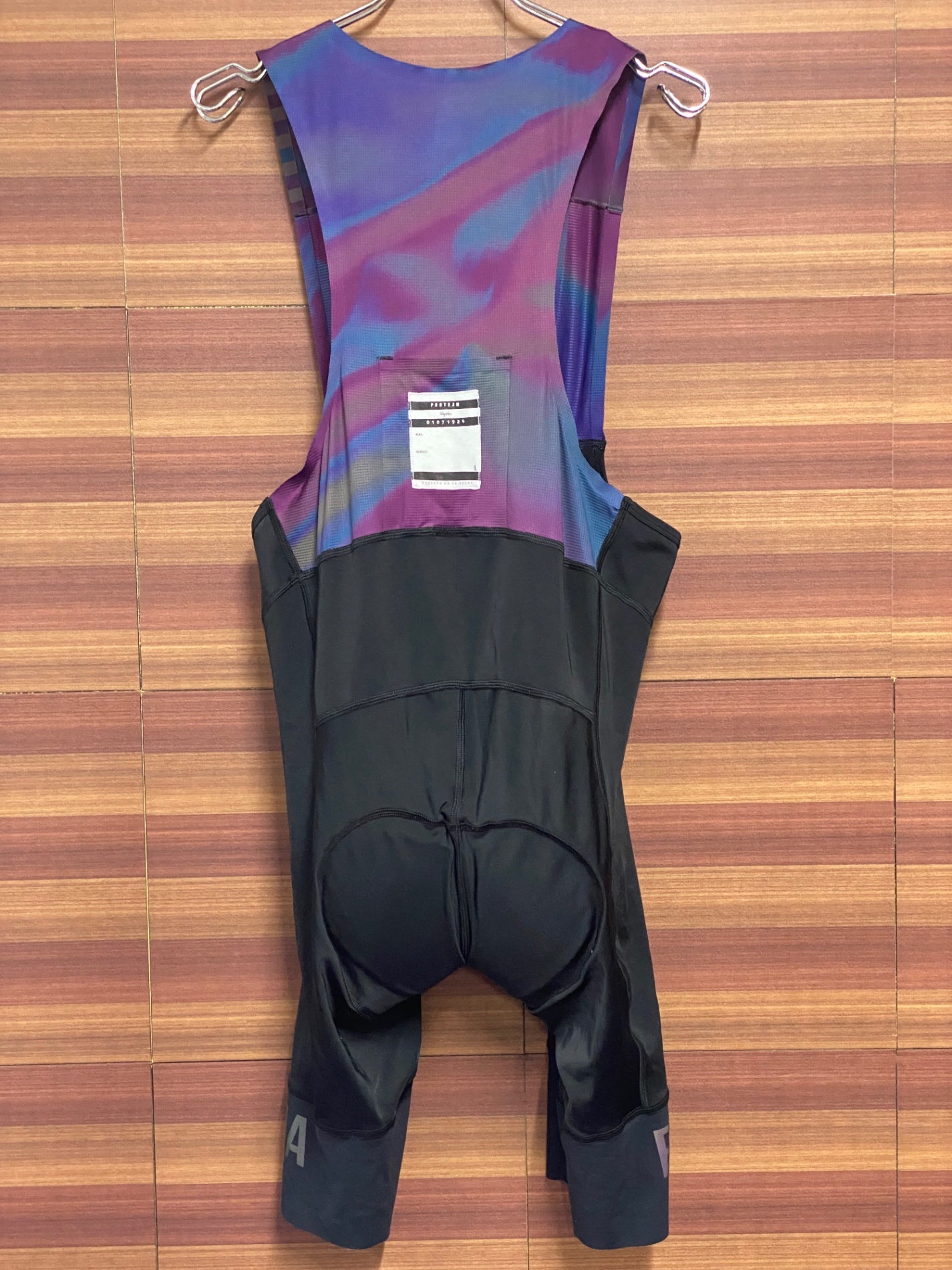 HT984 ラファ Rapha PRO TEAM CRIT BIB SHORTS ビブショーツ 黒 紫 L