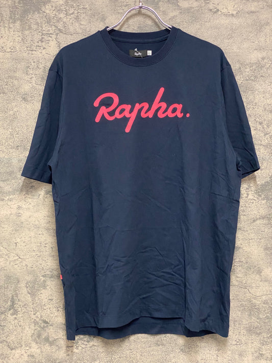 JB122 ラファ Rapha LOGO T-SHIRT 半袖 Tシャツ 紺 L