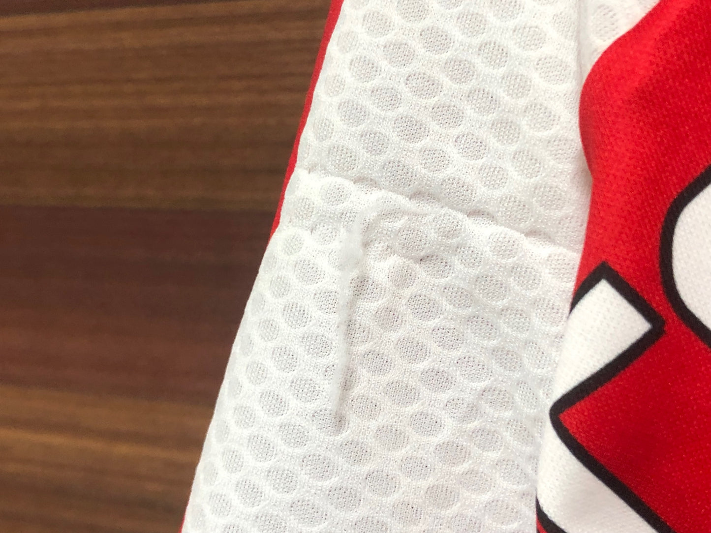 IP091 カステリ CASTELLI 半袖 サイクルジャージ 白 赤 L ※擦れ、染み