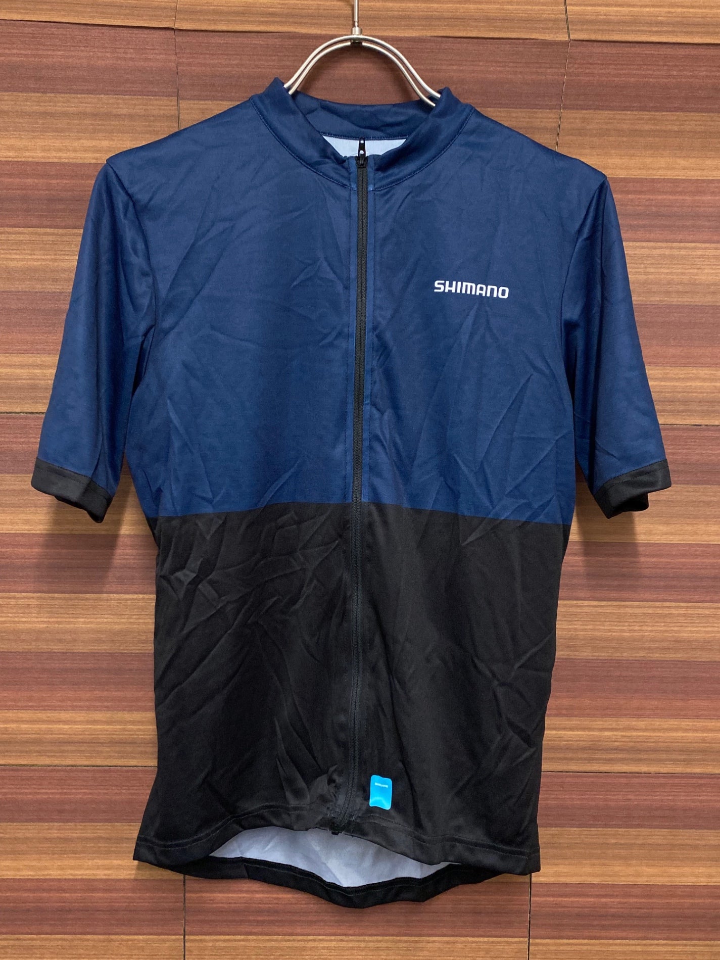 IO132 シマノ SHIMANO 半袖 サイクルジャージ 紺 黒 M