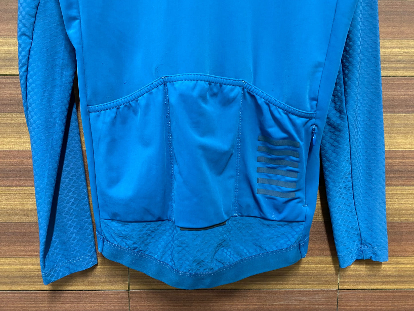 IP680 ラファ Rapha PRO TEAM LS AERO JERSEY 長袖サイクルジャージ 青 M 裏起毛 ほつれ